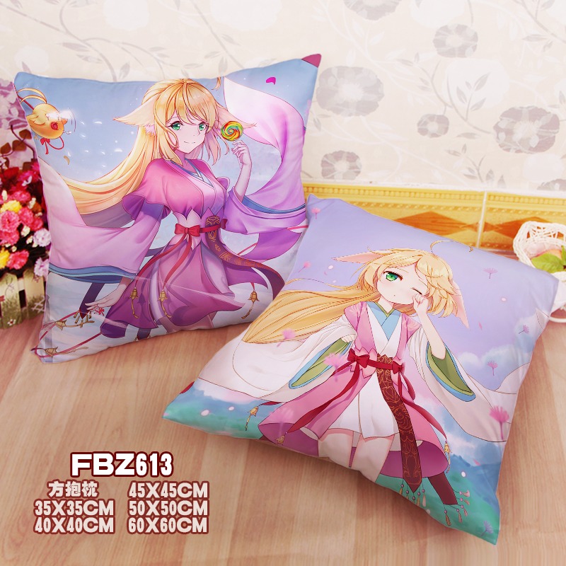 Fox Demon Little Red Maiden Anime Party 45x45cm(18x18inch) Square Anime Dakimakura Throw Pillow Cover