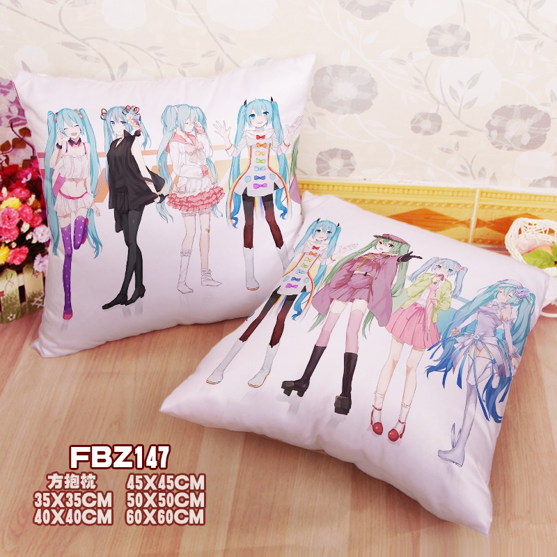 Hatsune Anime 45x45cm(18x18inch) Square Anime Dakimakura Throw Pillow Cover