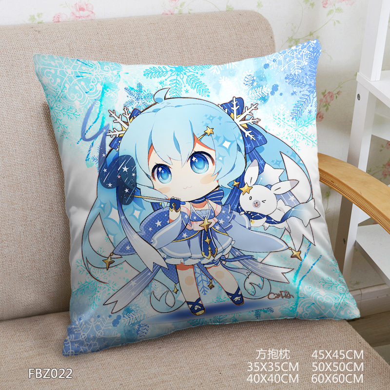 Hatsune Anime 45x45cm(18x18inch) Square Anime Dakimakura Throw Pillow Cover