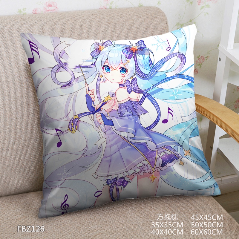 Hatsune Anime 45x45cm(18x18inch) Square Anime Dakimakura Throw Pillow Cover