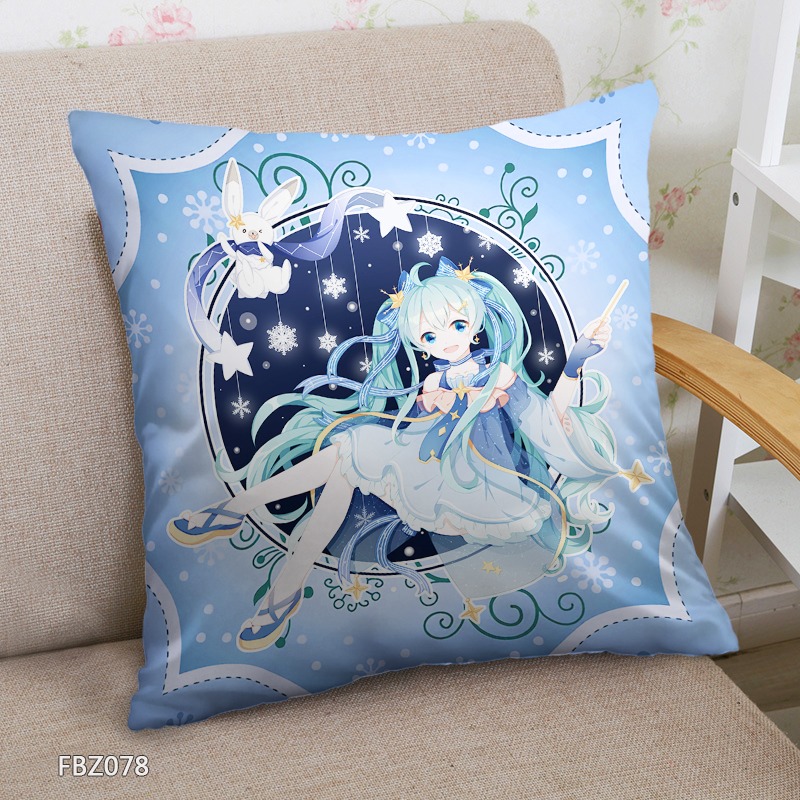 Hatsune Anime Universal 45x45cm(18x18inch) Square Anime Dakimakura Throw Pillow Cover