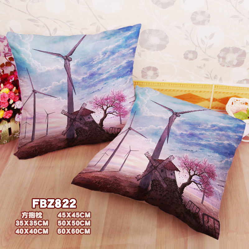 Illustration-Personalized 45x45cm(18x18inch) Square Anime Dakimakura Throw Pillow Cover