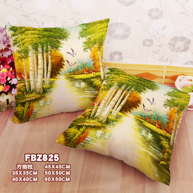 Illustration-Personalized 45x45cm(18x18inch) Square Anime Dakimakura Throw Pillow Cover