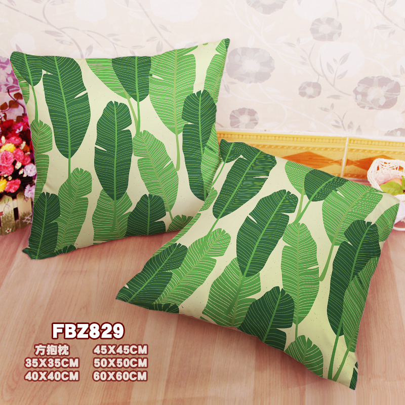 Leaves-Plant 45x45cm(18x18inch) Square Anime Dakimakura Throw Pillow Cover