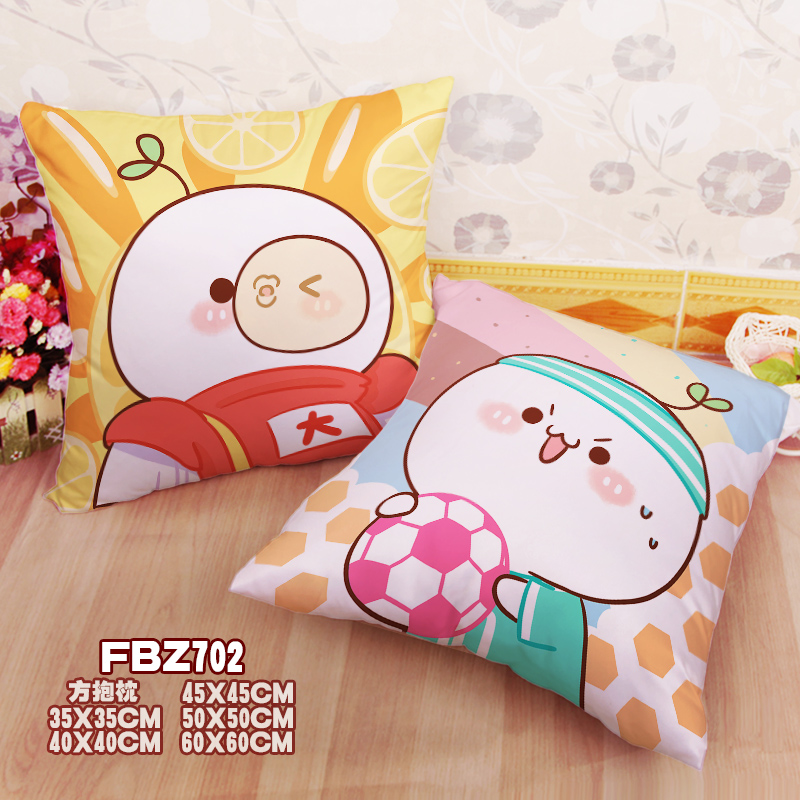 Long Grass Face Dumpling-Anime 45x45cm(18x18inch) Square Anime Dakimakura Throw Pillow Cover