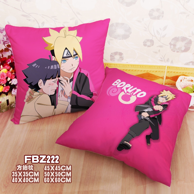 Naruto Boruto Anime 45x45cm(18x18inch) Square Anime Dakimakura Throw Pillow Cover