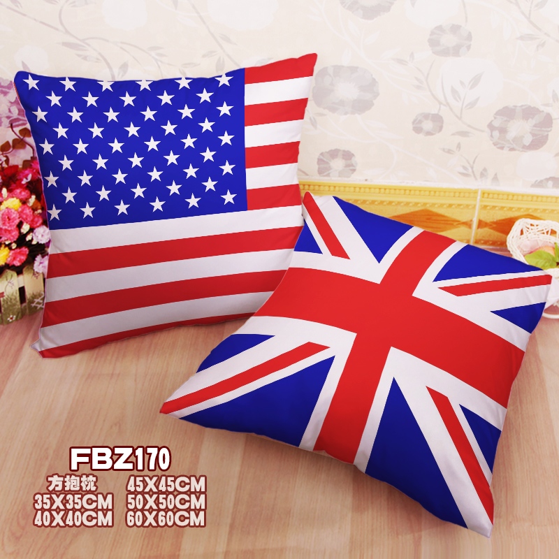 National Flag 45x45cm(18x18inch) Square Anime Dakimakura Throw Pillow Cover