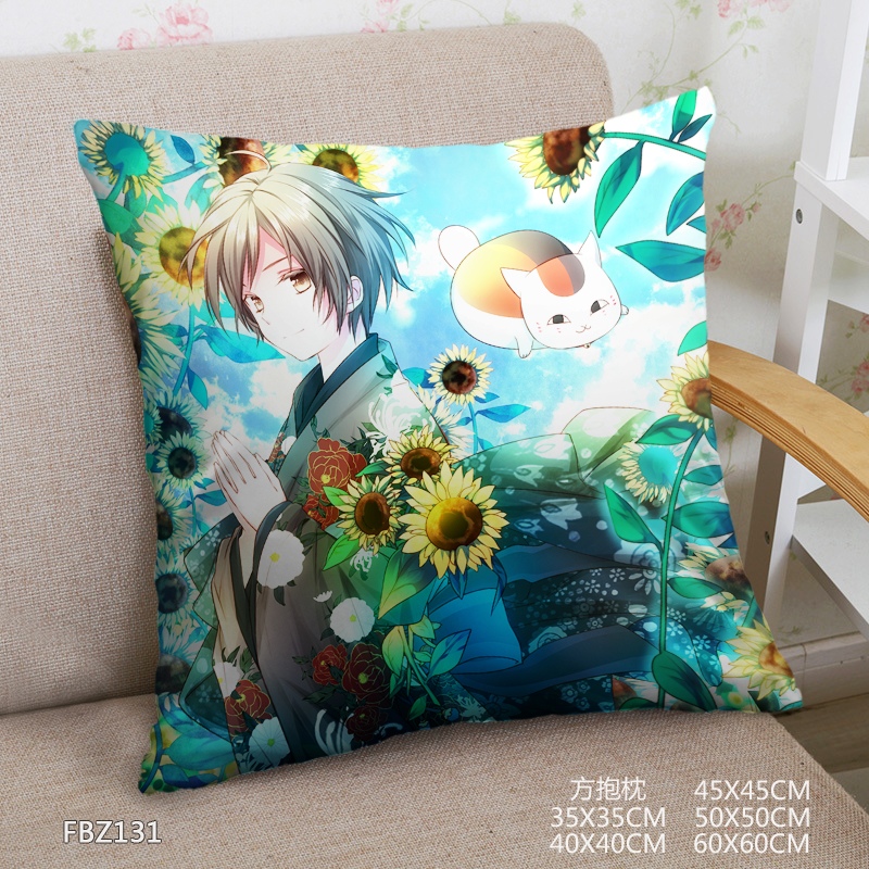 Natsume Youren Tent Anime 45x45cm(18x18inch) Square Anime Dakimakura Throw Pillow Cover