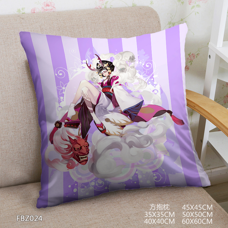 Onmyoji Anime 45x45cm(18x18inch) Square Anime Dakimakura Throw Pillow Cover