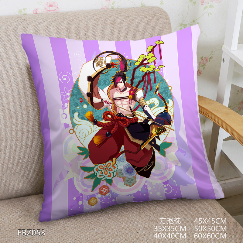 Onmyoji Anime 45x45cm(18x18inch) Square Anime Dakimakura Throw Pillow Cover
