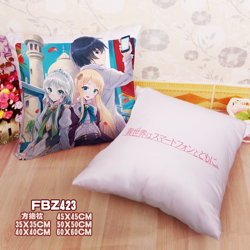 Otherworldly Anime 45x45cm(18x18inch) Square Anime Dakimakura Throw Pillow Cover With A Smart Phone