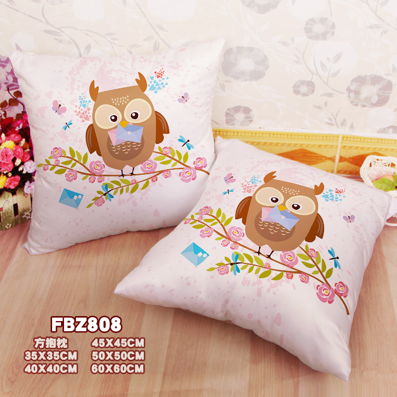 Owl-Animal 45x45cm(18x18inch) Square Anime Dakimakura Throw Pillow Cover