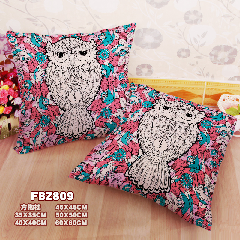 Owl-Animal 45x45cm(18x18inch) Square Anime Dakimakura Throw Pillow Cover