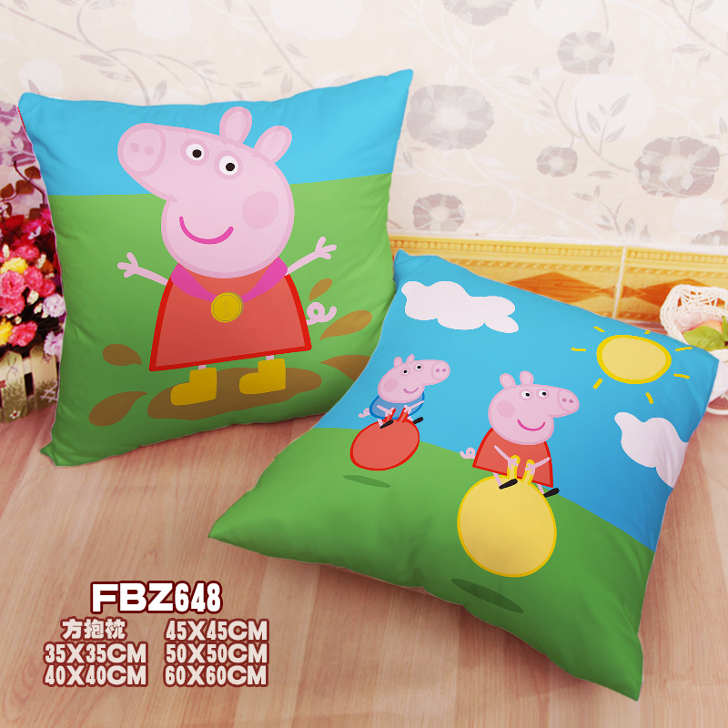 Peppa Pig-Anime 45x45cm(18x18inch) Square Anime Dakimakura Throw Pillow Cover