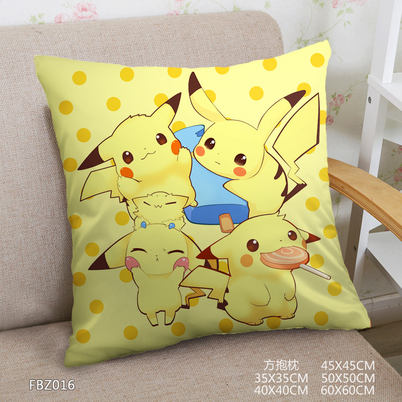 Pokemon Anime 45x45cm(18x18inch) Square Anime Dakimakura Throw Pillow Cover