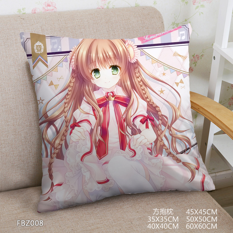 Rewrite Anime 45x45cm(18x18inch) Square Anime Dakimakura Throw Pillow Cover