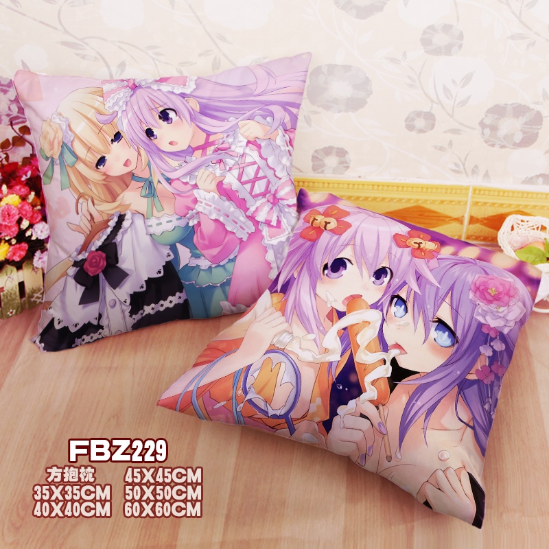 Super Dimensional Game Neptunia Anime 45x45cm(18x18inch) Square Anime Dakimakura Throw Pillow Cover