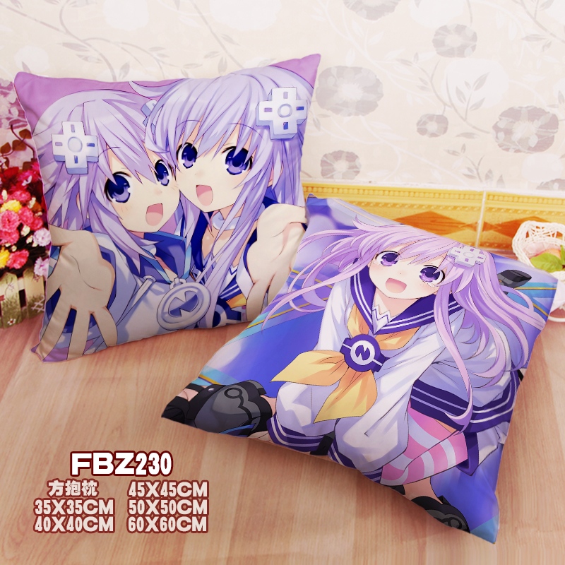 Super Dimensional Game Neptunia Anime 45x45cm(18x18inch) Square Anime Dakimakura Throw Pillow Cover