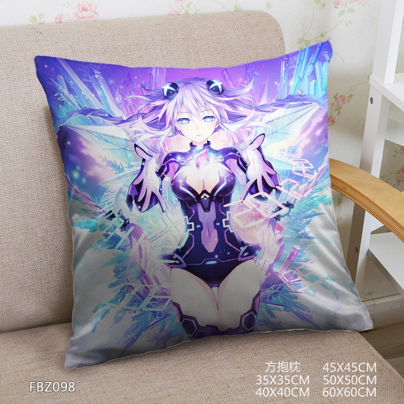 Super Dimensional Game Neptunia Anime Universal 45x45cm(18x18inch) Square Anime Dakimakura Throw Pillow Cover