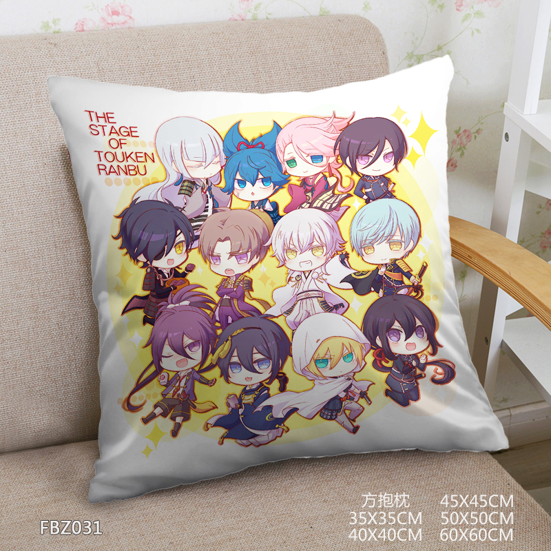 Sword Dance Anime 45x45cm(18x18inch) Square Anime Dakimakura Throw Pillow Cover