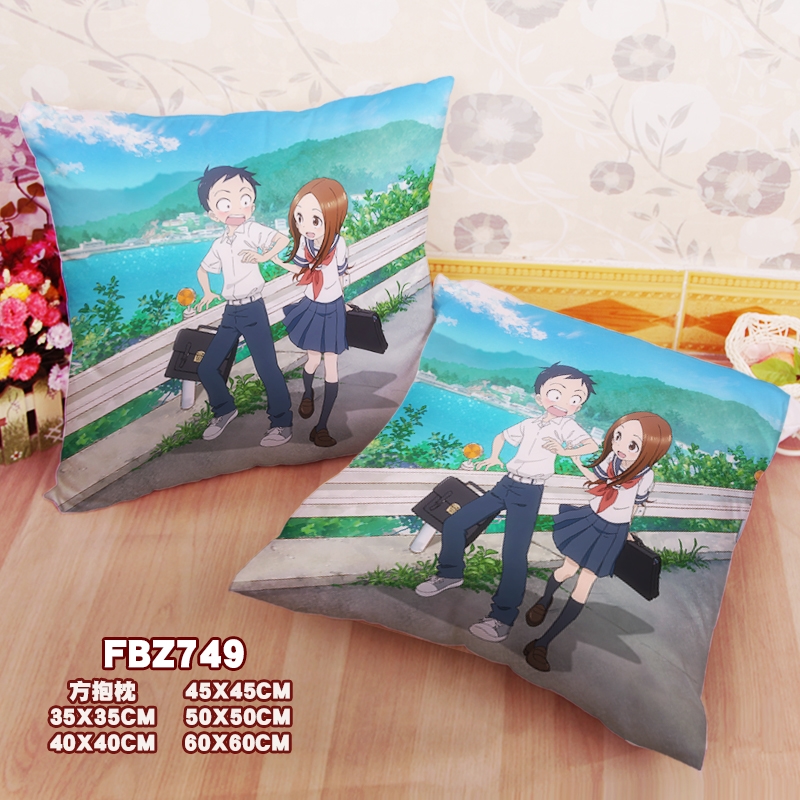 Takagi-San Who Is Good At Teasing-Anime 45x45cm(18x18inch) Square Anime Dakimakura Throw Pillow Cover