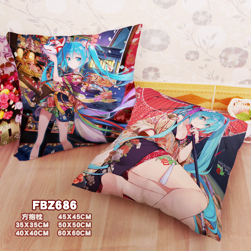Vocaloid Hatsune - Anime 45x45cm(18x18inch) Square Anime Dakimakura Throw Pillow Cover