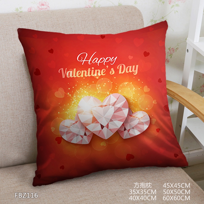 Valentine\'S Day 45x45cm(18x18inch) Square Anime Dakimakura Throw Pillow Cover