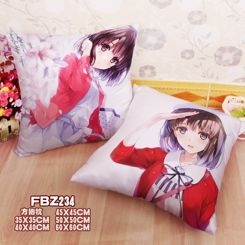 Wayfarer Heroine Method Of Raising Anime 45x45cm(18x18inch) Square Anime Dakimakura Throw Pillow Cover