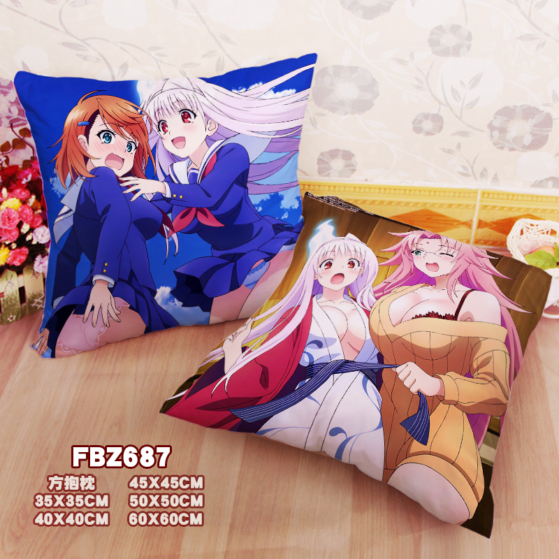 Yuna Classmates Of Yu Shakusho-Anime 45x45cm(18x18inch) Square Anime Dakimakura Throw Pillow Cover
