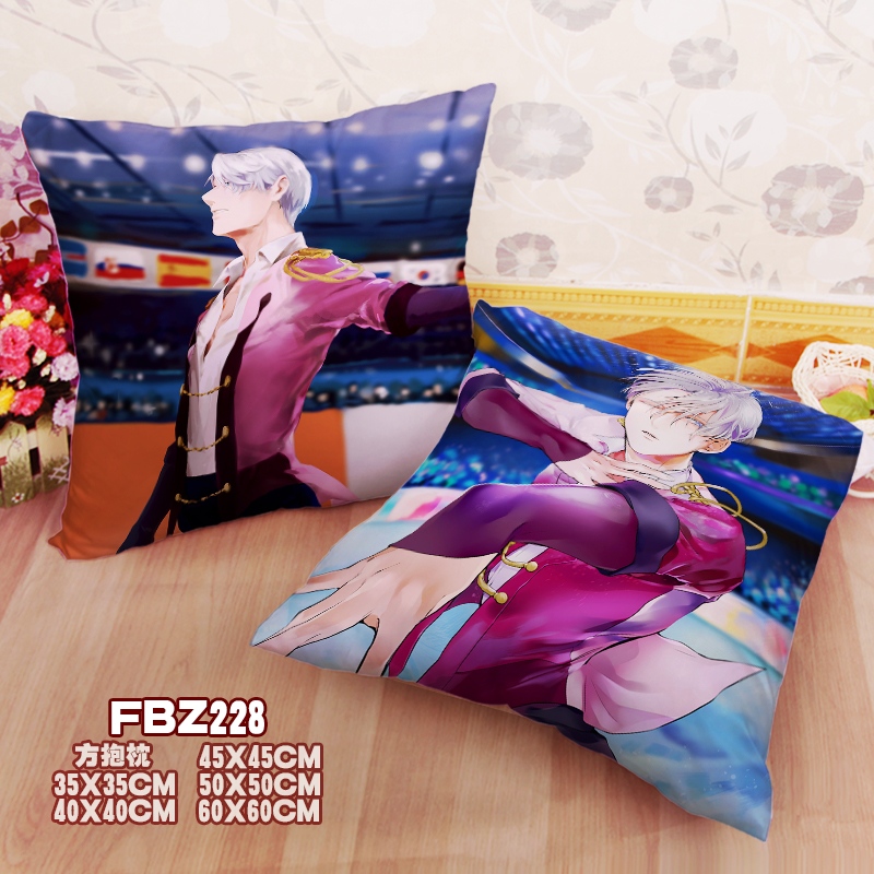 Yuri On Ice Anime 45x45cm(18x18inch) Square Anime Dakimakura Throw Pillow Cover