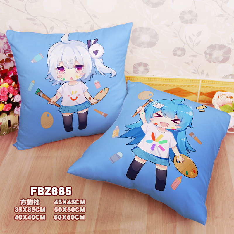 Bilibili-Anime 45x45cm(18x18inch) Square Anime Dakimakura Throw Pillow Cover