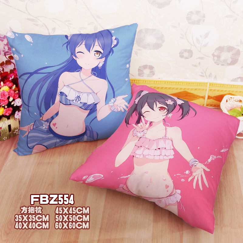 Lovelive Anime 45x45cm(18x18inch) Square Anime Dakimakura Throw Pillow Cover