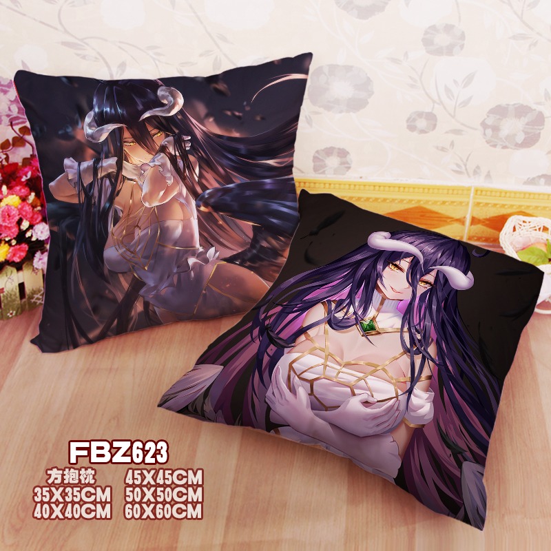 New Albedo Overlord 45x45cm(18x18inch) Square Anime Dakimakura Throw Pillow Cover Fbz623