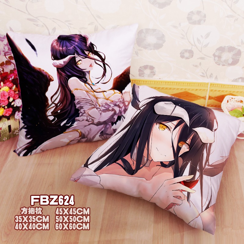 New Albedo Overlord 45x45cm(18x18inch) Square Anime Dakimakura Throw Pillow Cover Fbz624