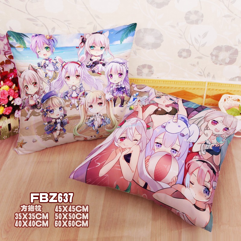 New Azur Lane 45x45cm(18x18inch) Square Anime Dakimakura Throw Pillow Cover Fbz637