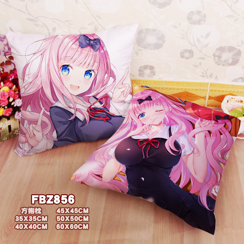 New Chika Fujiwara Kaguya Sama Love Is War 45x45cm(18x18inch) Square Anime Dakimakura Throw Pillow Cover Fbz856