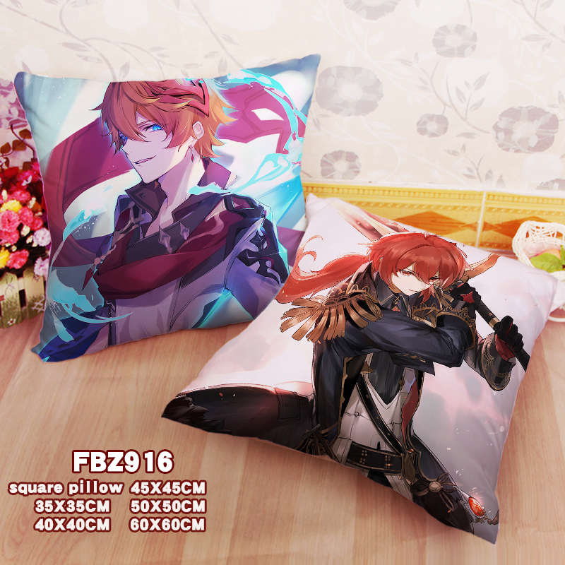 New Diluc Childe Genshin Impact 45x45cm(18x18inch) Square Anime Dakimakura Throw Pillow Cover Fbz916