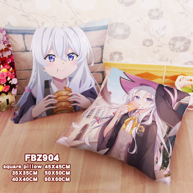 New Elaina Wandering Witch 45x45cm(18x18inch) Square Anime Dakimakura Throw Pillow Cover Fbz904