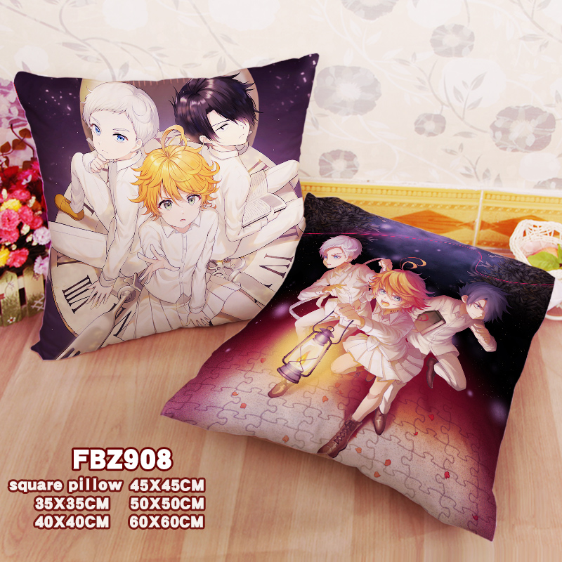 New Emma Ray Norman The Promised Neverland 45x45cm(18x18inch) Square Anime Dakimakura Throw Pillow Cover Fbz908