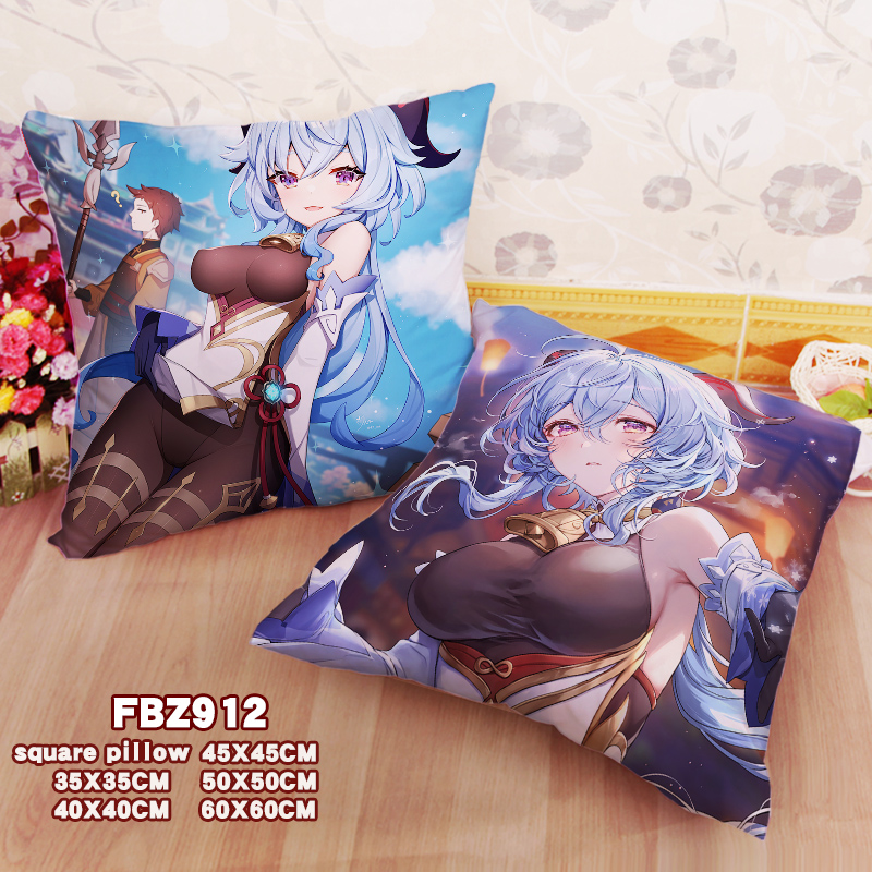 New Ganyu Genshin Impact 45x45cm(18x18inch) Square Anime Dakimakura Throw Pillow Cover Fbz912