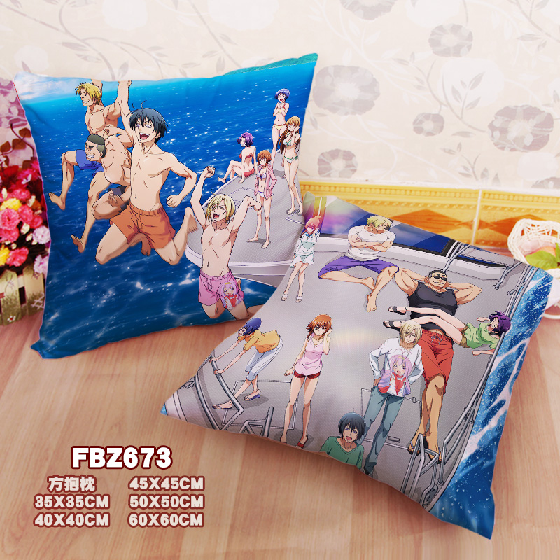 New Grand Blue 45x45cm(18x18inch) Square Anime Dakimakura Throw Pillow Cover Fbz673
