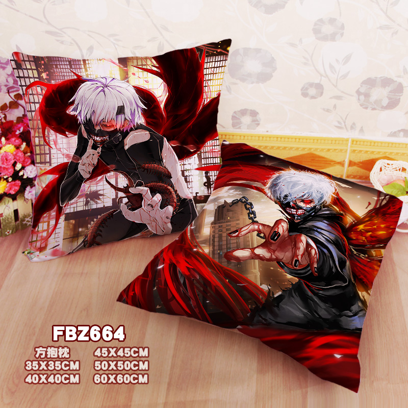 New Ken Kaneki Tokyo Ghoul 45x45cm(18x18inch) Square Anime Dakimakura Throw Pillow Cover Fbz664