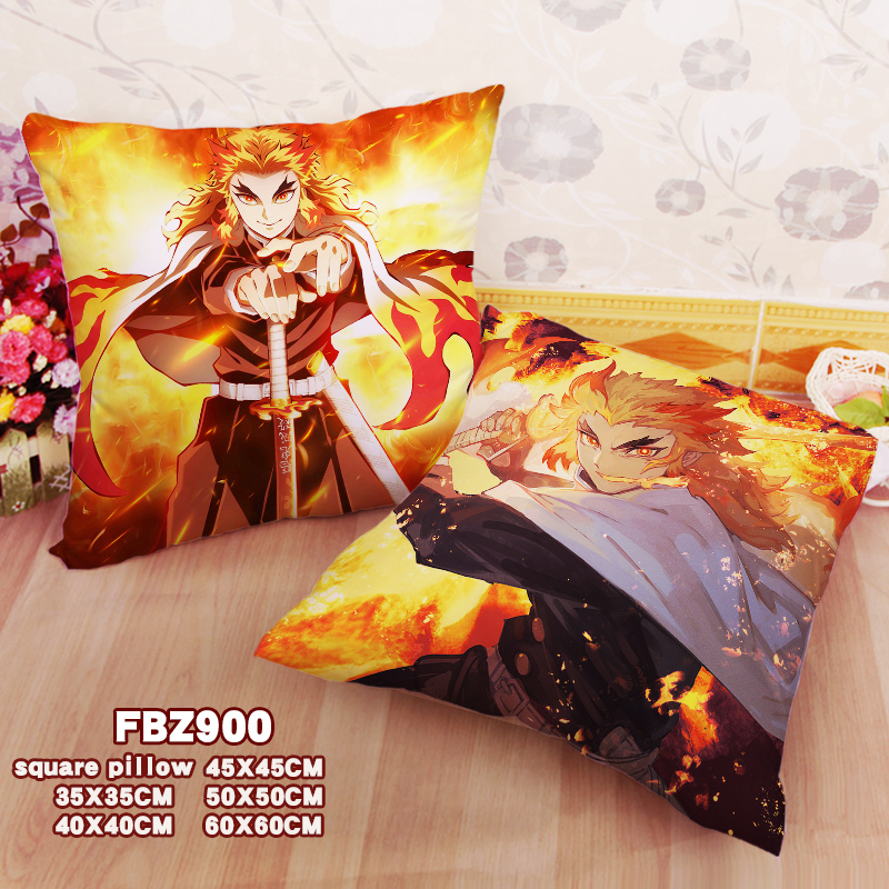 New Kyojuro Rengoku Demon Slayer 45x45cm(18x18inch) Square Anime Dakimakura Throw Pillow Cover Fbz900