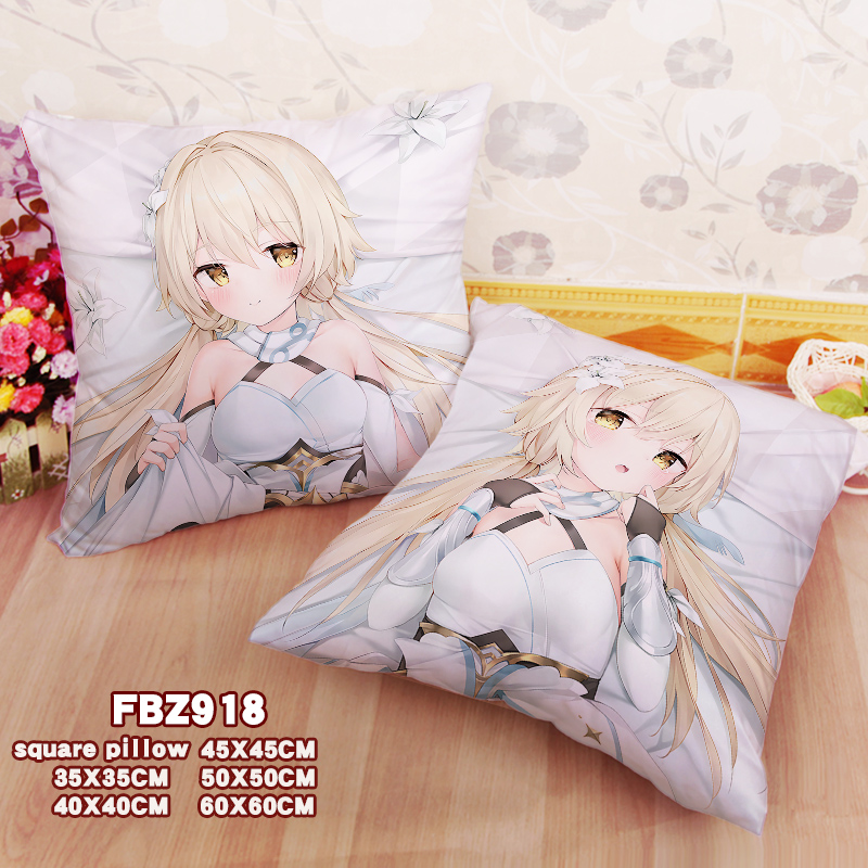 New Lumine Genshin Impact 45x45cm(18x18inch) Square Anime Dakimakura Throw Pillow Cover Fbz918