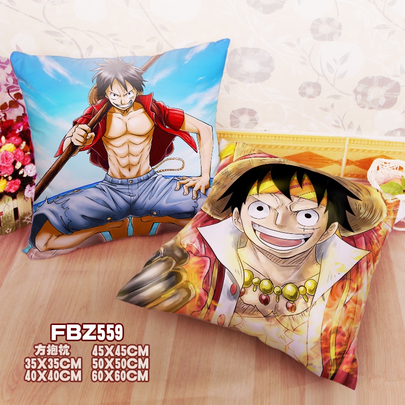 New Monkey D Luffy One Piece 45x45cm(18x18inch) Square Anime Dakimakura Throw Pillow Cover Fbz559