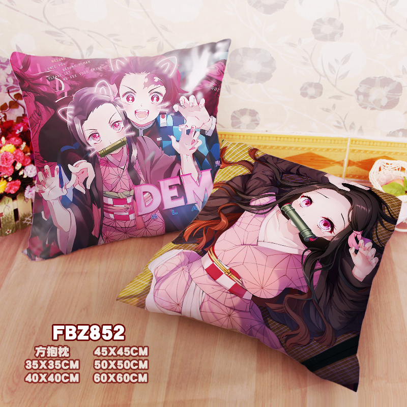 New Nezuko Kamado Tanjiro Kamado Demon Slayer 45x45cm(18x18inch) Square Anime Dakimakura Throw Pillow Cover Fbz852