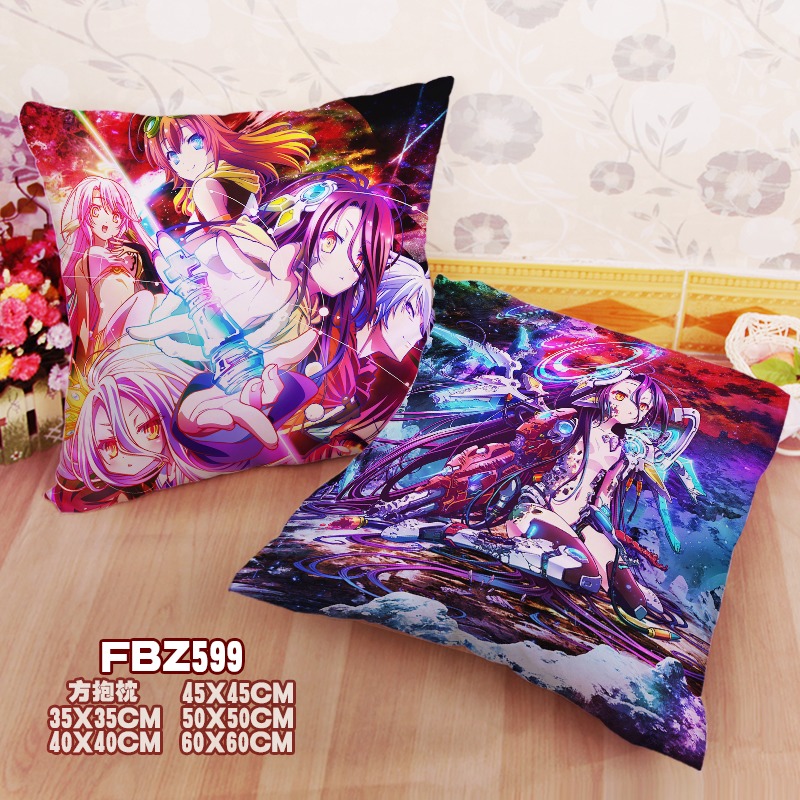 New No Game No Life 45x45cm(18x18inch) Square Anime Dakimakura Throw Pillow Cover Fbz599