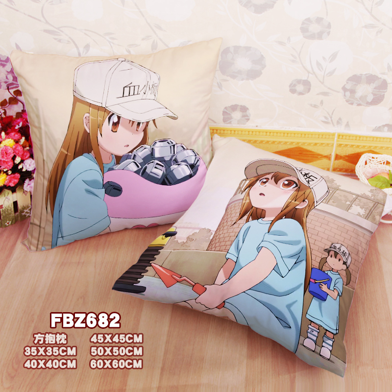 New Platelet Cells At Work 45x45cm(18x18inch) Square Anime Dakimakura Throw Pillow Cover Fbz682