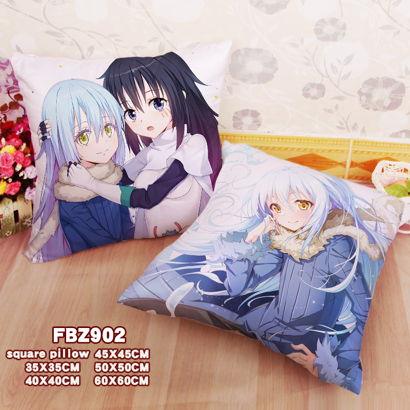 New Rimuru Tempest That Time I Got Reincarnated As A Slime 45x45cm(18x18inch) Square Anime Dakimakura Throw Pillow Cover Fbz902