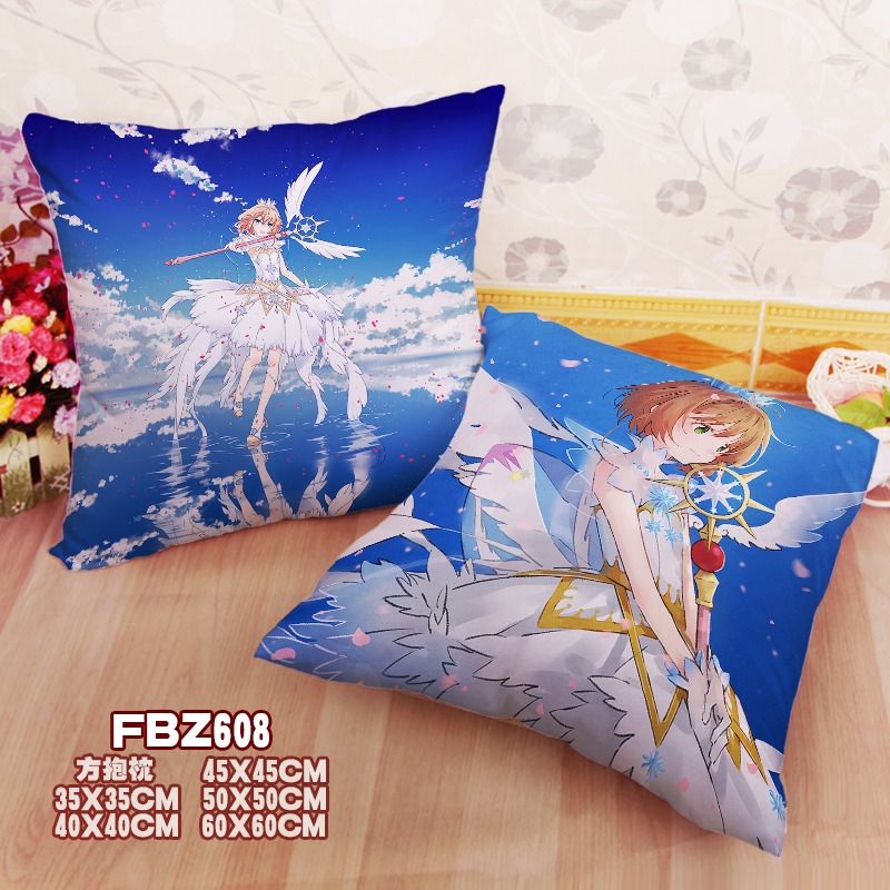 New Sakura Kinomoto Cardcaptor Sakura_ Clear Card 45x45cm(18x18inch) Square Anime Dakimakura Throw Pillow Cover Fbz608